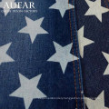 Fashion star pattern cotton printed denim fabric